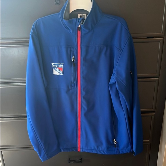 NY RANGERS Blue Softshell Jacket - Picture 1 of 7